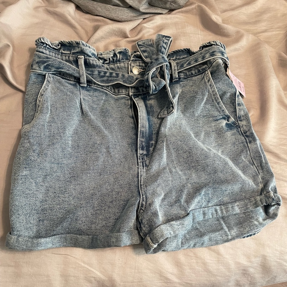 Wild fable paper bag waist shorts